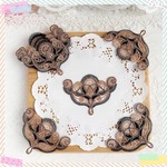 【2枚】ロイヤル　ロココ風　アップリケ　モチーフ　ケミカルレース　手芸