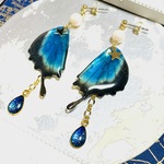 ☆アゲハ蝶の羽と銀河の雫☆ピアス