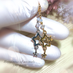 《SALE¥900→¥550》🌟きらめく星々🌟星&スワロフスキー💎大人可愛いマスクチャーム♡【ピアス(イヤリング)へ変更可能‼︎変更希望の方はメッセージください♡】