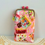 駄菓子パッケージ iPhone6Plus 縦長がま口ポーチ