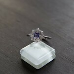 タンザナイト　エイトスターCZリング　SILVER925　
