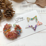 栞イヤーカフ　真冬のひまわりが丘