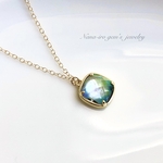 ＊1点もの＊14kgf abalone shell × crystal necklace