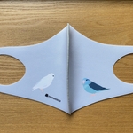 マメルリハインコのマスクL(ブルー&ホワイト)