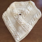 アラン模様のスヌード・ivory