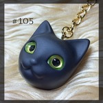 youknow1221様ご予約品／黒猫☆グリーンゴールドアイキーホルダー