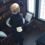 1/6ドール【受注生産】カフェ制服♡シャツ×パンツ×エプロン