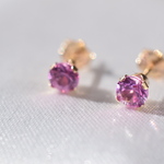【K10】ピンクサファイアのピアス