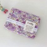 再販*移動ポケット*リバティ風花柄*パープル*ポケットティッシュケース*036