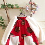 はりねずみちゃんの フリース& ボア スモック(100〜110cm)