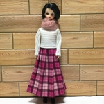 NO.162 長袖トップス、ロングスカートとマフラー