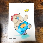 原画 ウォンバくんとチョウチョウ