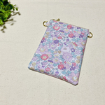  オーダー品⭐️リバティ＊ ピンクモーヴ　スマホポシェット　