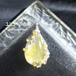 ゴールデンヒーラーメタモルフォシスペンダント（ワイヤージュエリー☆ワイヤーアクセサリー☆ワイヤーラッピング天然石ネックレス）