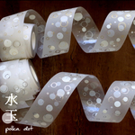 [黙代誌] [MZ-004] 2タイプから選べる 水玉2 トレペフレークシール(ノーカット約4.5cm x 1m) ゴールド、シルバー箔押し