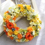<order>送料込☆  HarvestOrangeWreath25