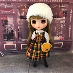 くまのポシェットとお洋服セット（R✖️Y✖️Gタータンチェック）