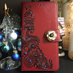 色追加☆再×3☆オリジナルアートiPhone6/6plusカバー☆メヘンディアート