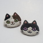 SAE様専用★みけねこ&はちわれ　２点セットブローチ