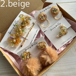 〜happybag〜✿ 2.beige イヤリング ヘアクリップイヤーカフ中身の分かる5点セット☺︎