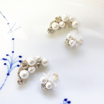 swarovski × cottonpearl  & チュール　のイヤーカフセット