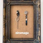 モザイクプレートのアシンメトリーピアス