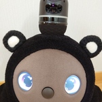 丸耳ブローチ　ブラック×ホワイト　LOVOT ラボット