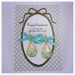 【再販×2】TIFFANY風リボンのティアドロップピアス♡*.+゜