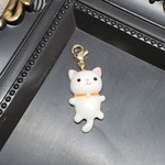マスクチャーム 白猫 チャーム ねこ ネコ デコパーツ
