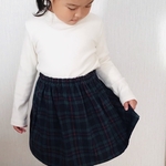90サイズ　タータンチェック柄シンプルスカート
