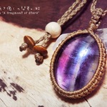 *♡ᵕ̈*⑅୨୧名も無き癒しの彗星。#2.·˖*✩⡱フローライトマクラメペンダント•*¨*•.¸¸♪✧
