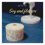 100% soy botanical candle spring