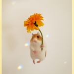 ゆらゆらハムスター☆羊毛フェルト