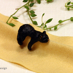 猫抱っこ指輪　連れてけニャ～　【クロ】