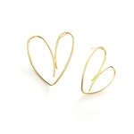 「#6112」ワイヤー ハート ピアス 金具 ✴︎2個セット