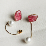 Blooming／レジンとパールのピアス