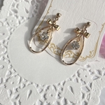 リボンキラキラピアス