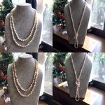 留め金不要！本真珠　120cm超ロングバロックパールネックレス