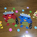 壁面・節分「鬼が来たぁ！」