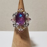 スワロフスキー・CRYバーガンディーディライト・デビル・Ring・1点物
