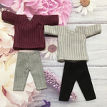 nxnsarcs様専用☆ねんどろいどどーる 服☆リブニットのVネックセーターセット