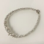 ビーズクロッシェのプリンセスネックレス　クリスタルパール＜送料込＞
