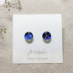澪 アルコールインクアート ピアス/イヤリング 【10mm】