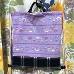 【値下げしました】　バレエ  衣装　紫　ハンドメイド　体操着入れ　大きな巾着　ナップサック