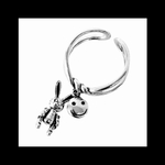 再販 silver925【rabbit_smiley RING】ラビット ウサギ スマイル 量産型 パンク ロック メンズ ユニセックス  ゴシック 病みかわいい アンティーク リング 指輪 シルバー