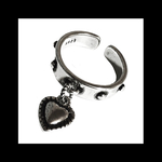 再販 silver925【Heart_punkbelt RING】ハート ベルト シルバー 量産型 パンク ロック メンズ ユニセックス  ゴシック 病みかわいい ヴィンテージ  アンティーク 