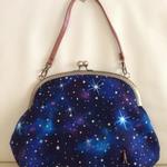 宇宙　がまぐちバッグ