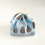 洗濯OK！保温保冷　18×19×10　くろくま×ヒッコリー　名前タグ･保冷剤ポケット付き　巾着　お弁当袋に！