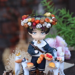 小人の花冠（注文の多いパン屋さん）チャームセット　オビツ11サイズ　布花