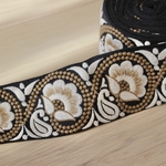 インド刺繍リボンᢂ インド刺繍/インドリボン/刺繍リボン/刺繍/リボン/シルクリボン/シルク/トリム/ブレード/ジャガード/ジャガードリボン/チロリアンテープ/レース/チュール/インド/チュールレース